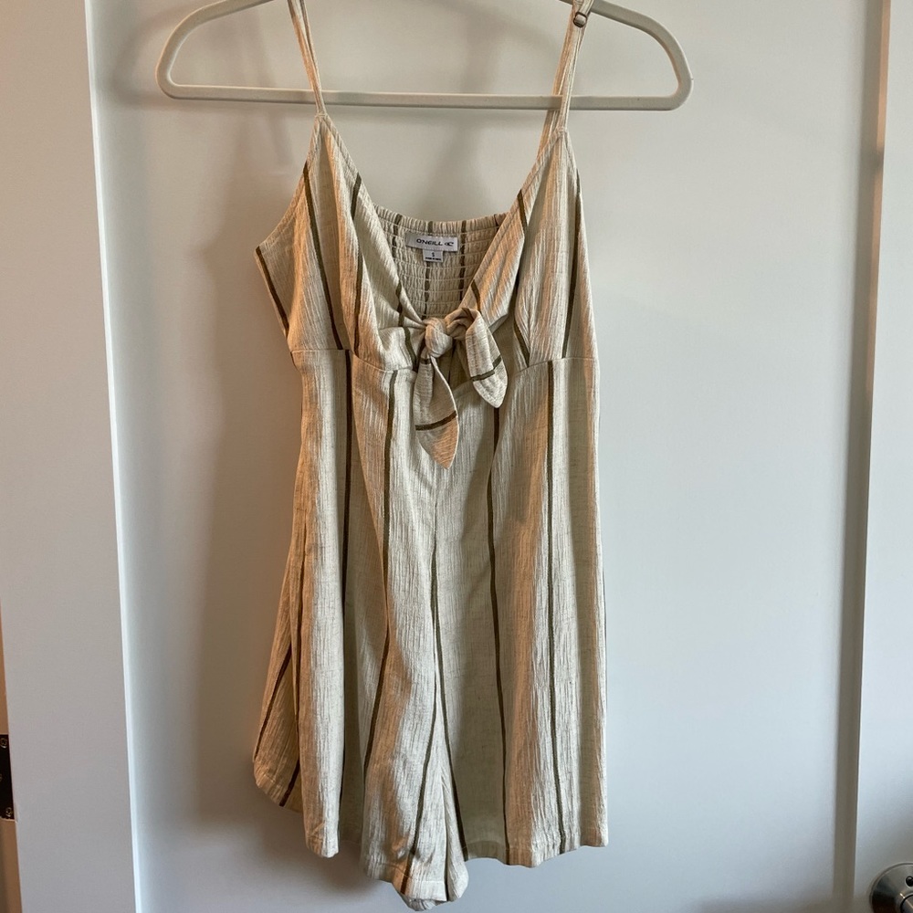 O’Neill Off-White Striped Romper - Size S